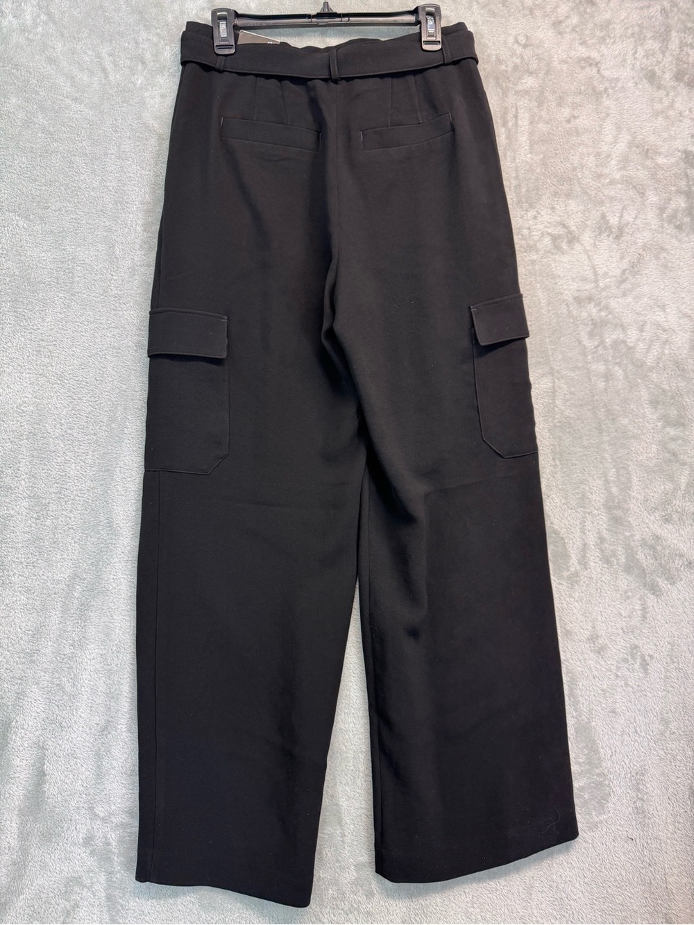 Express Black High-Waist Wide-Leg Cargo Utility Pants with Belt Size 10R - Picture 8 of 9